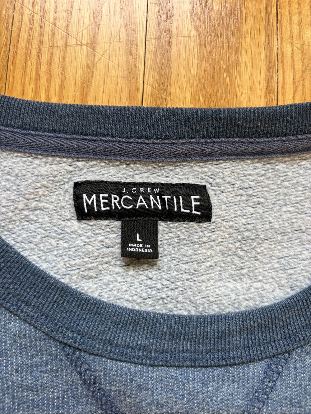 Lot 2 J.Crew Men’s Crewneck Sweaters Pullover Large Green Blue Solid - Picture 6 of 6
